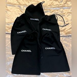 Chanel Black Dust Bags | Set of 5